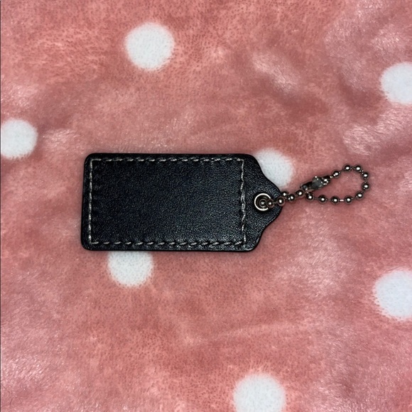 Coach Patented Large Black Leather Hang Bag Tag - Picture 4 of 5